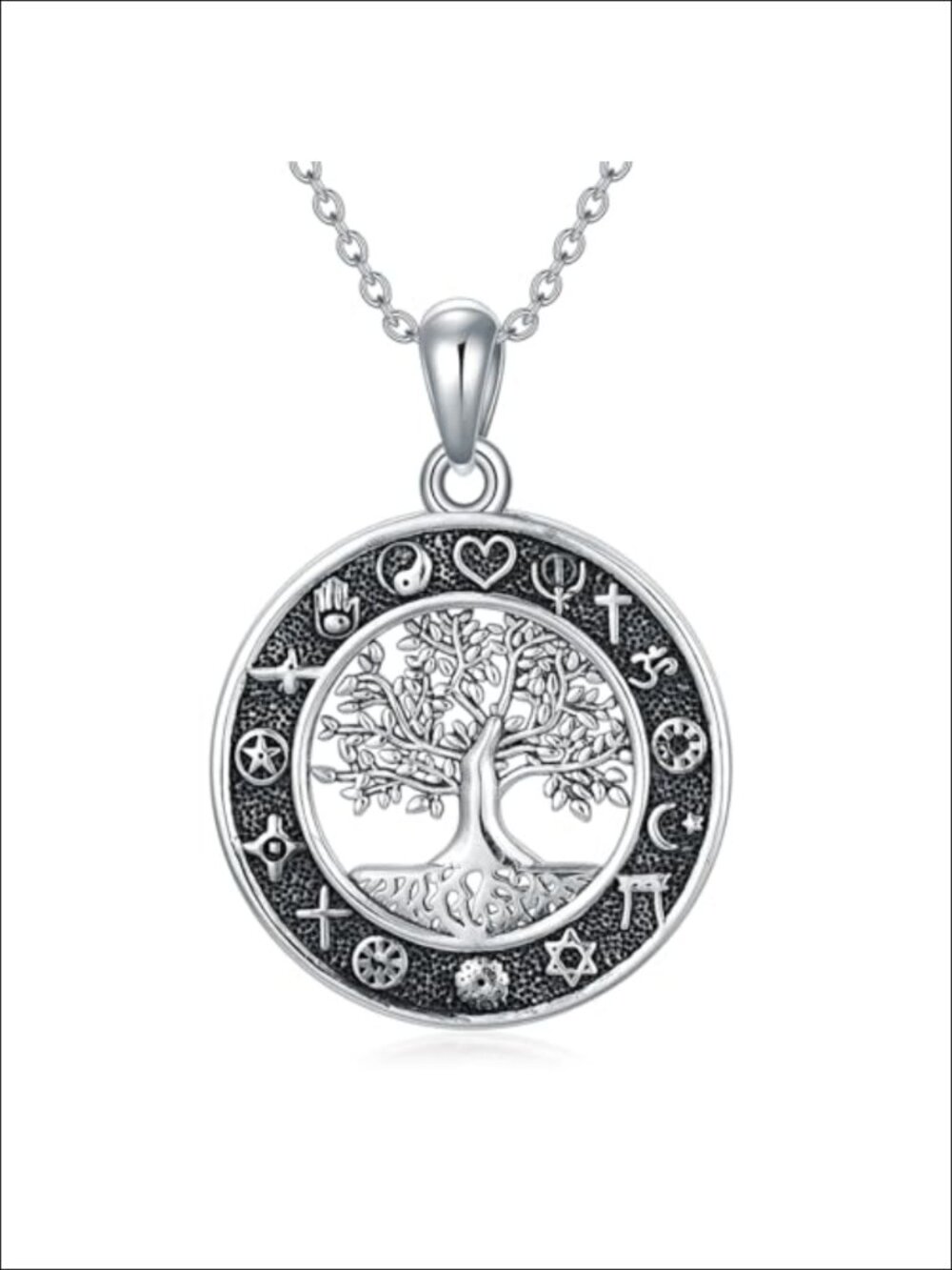 Sterling Silver Tree of Life Pendant Necklace 18"